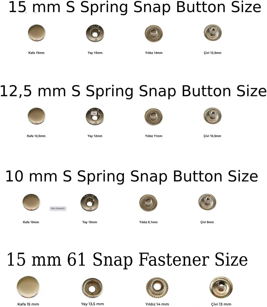 Snap Fastener Button Machine with Dies - Hand Press Machine for Metal Snap Fasteners Setting Tools