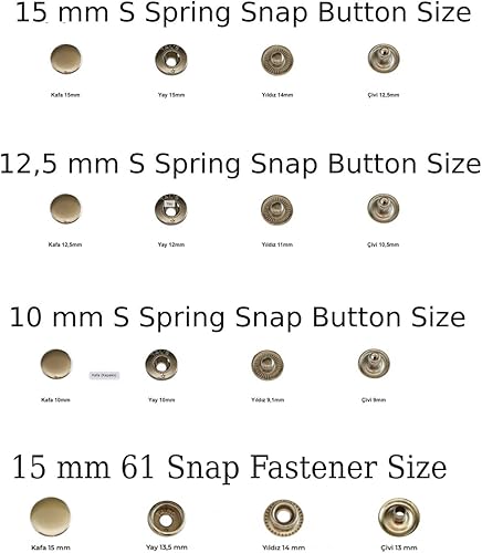 Miniatura 3 de Máquina de botón de cierre a presión con troqueles - Máquina de prensa manual para herramientas de ajuste de sujetadores de metal a presión