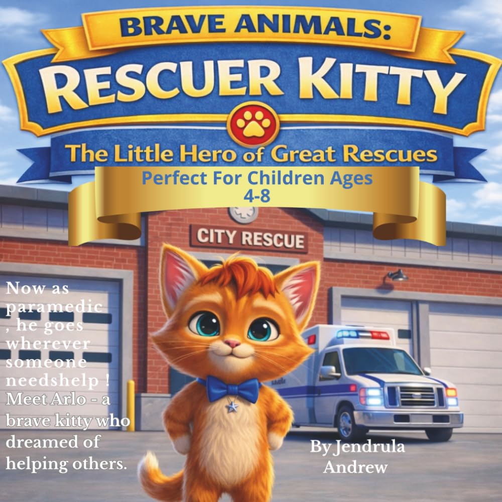 Brave Animals: Rescuer Kitty: A Heartwarming Story About Courage, Dreams, and First Rescue Missions for Kids Ages 4–8