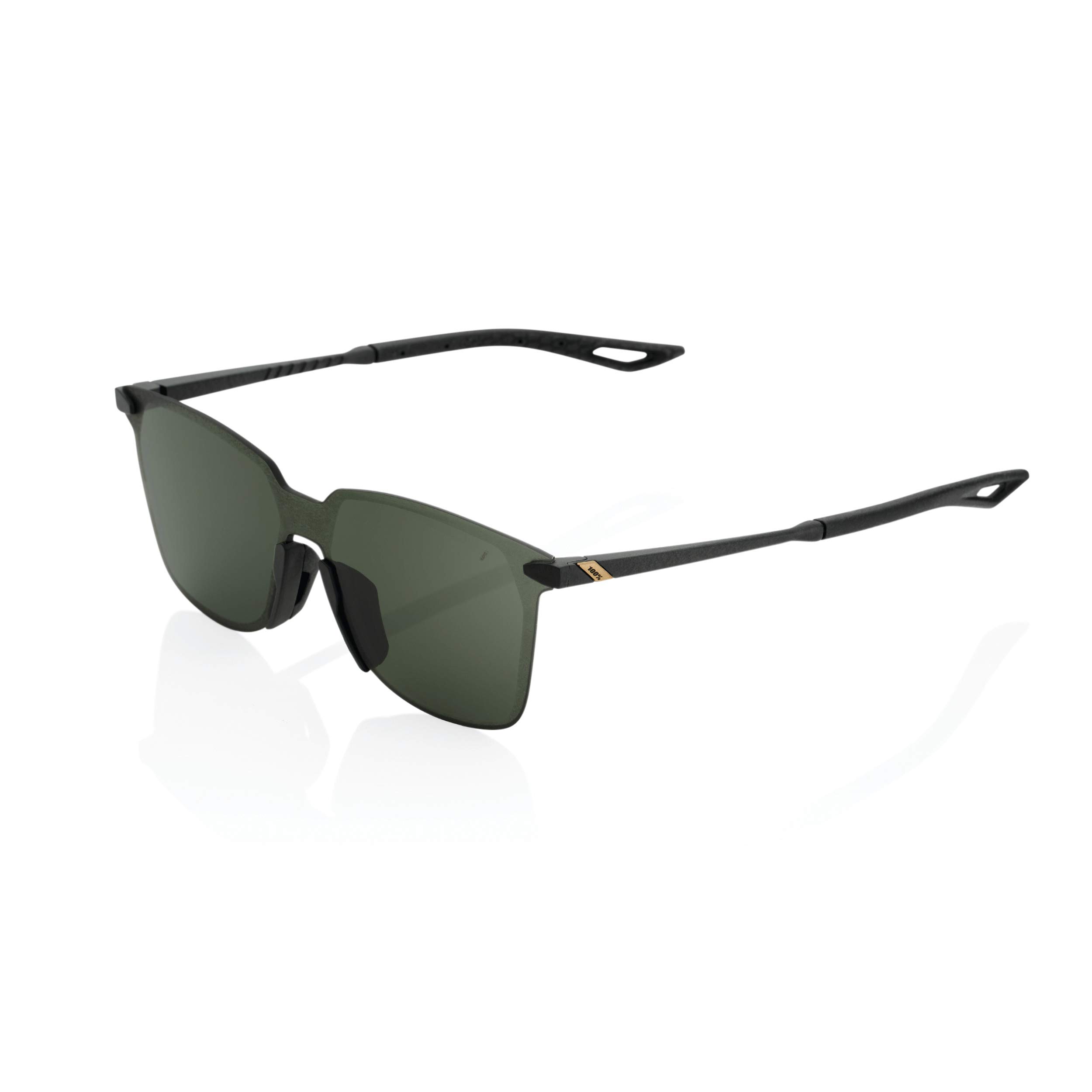 100% Legere Square Ultralight Rimless Sunglasses - Durable Frameless Active Performance Eyewear w/Rubber Temple & Nose Grip