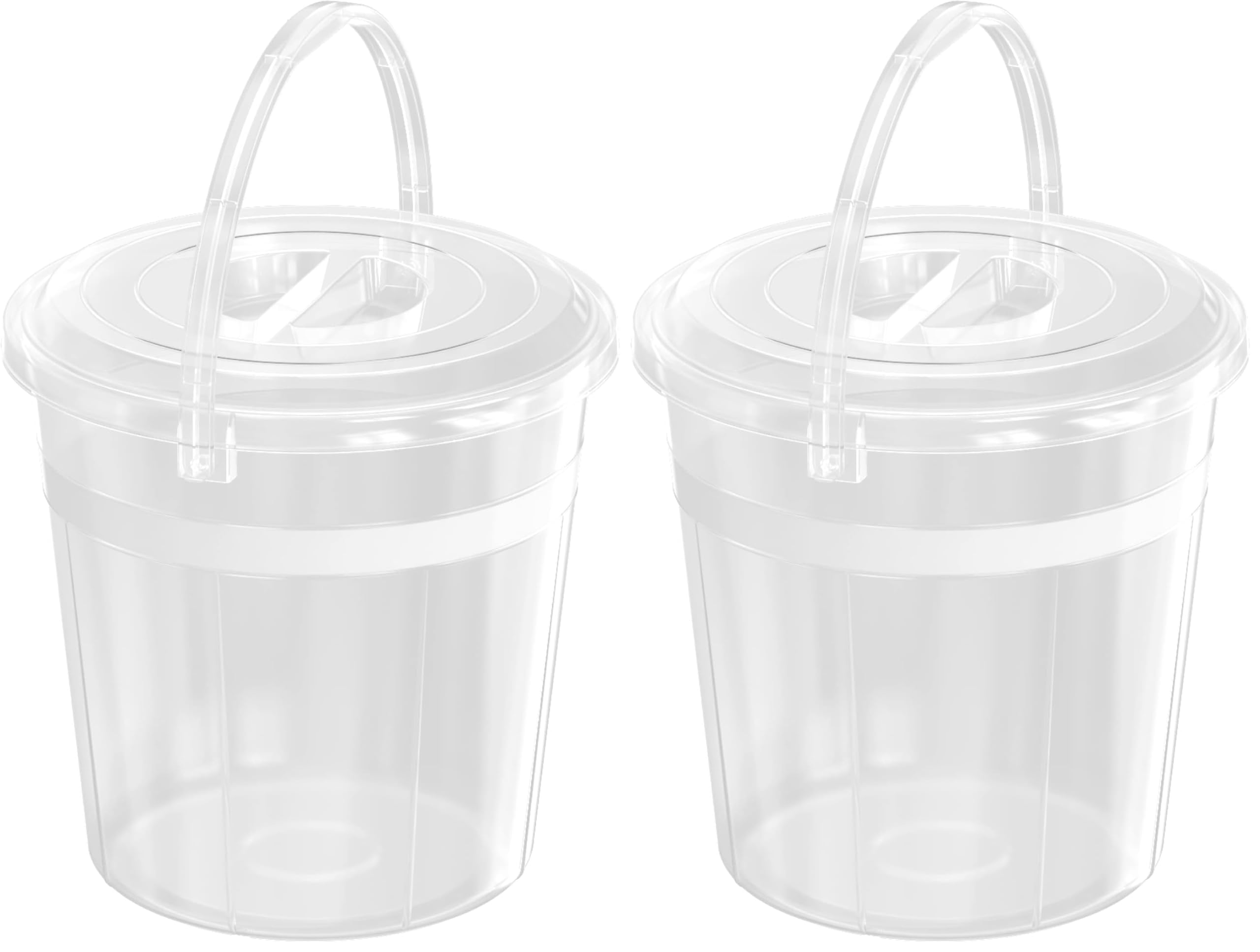 Cosmoplast DX 10L Round Plastic Bucket With Lid (Pack of 2)