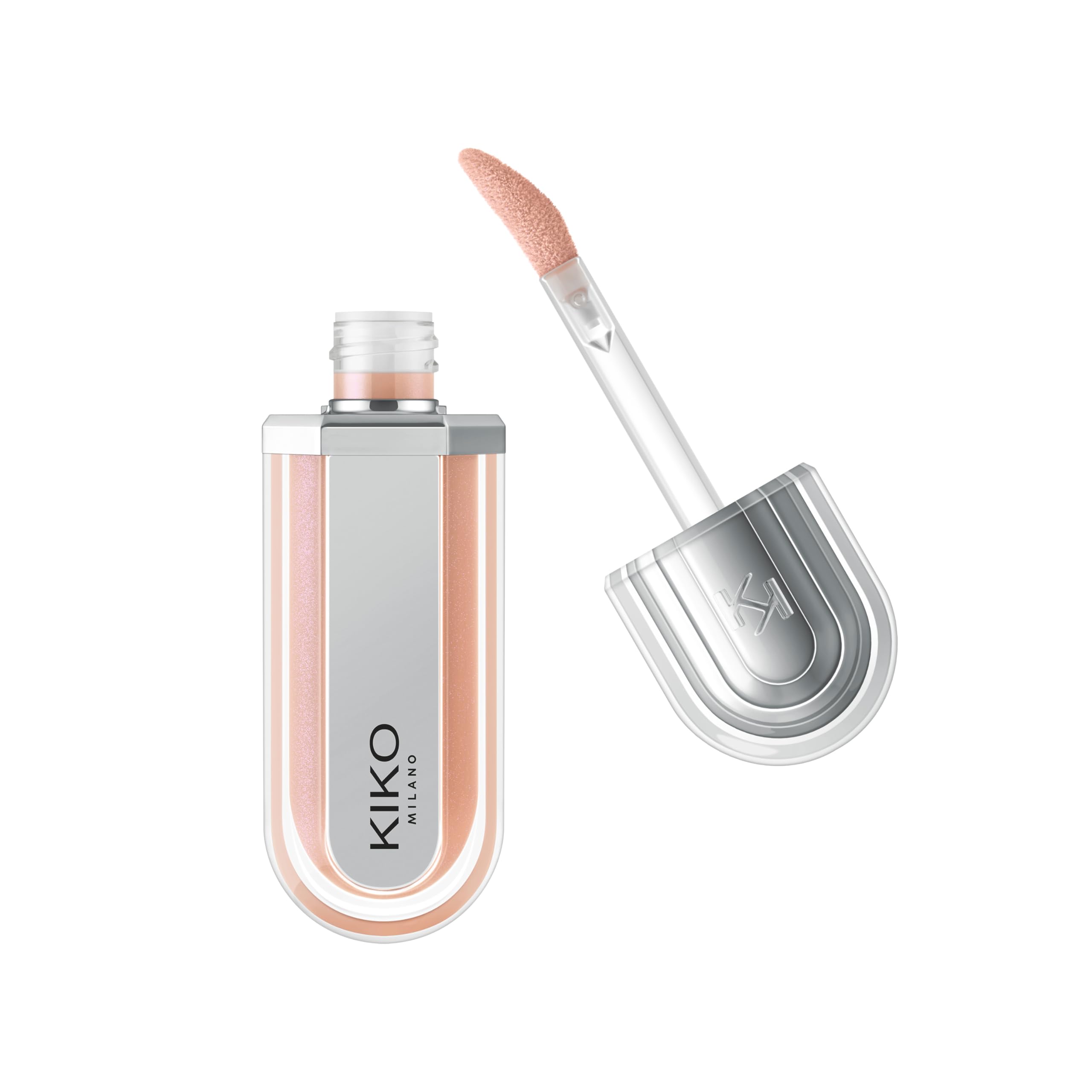 KIKO Milano 3D Hydra Xtreme Lipgloss 01 - Extreme Lip Volumizer Plumper with Hydrating Shine, Non-Sticky Lipgloss, Mirror Effect Lip Gloss Kiko with Precision Applicator