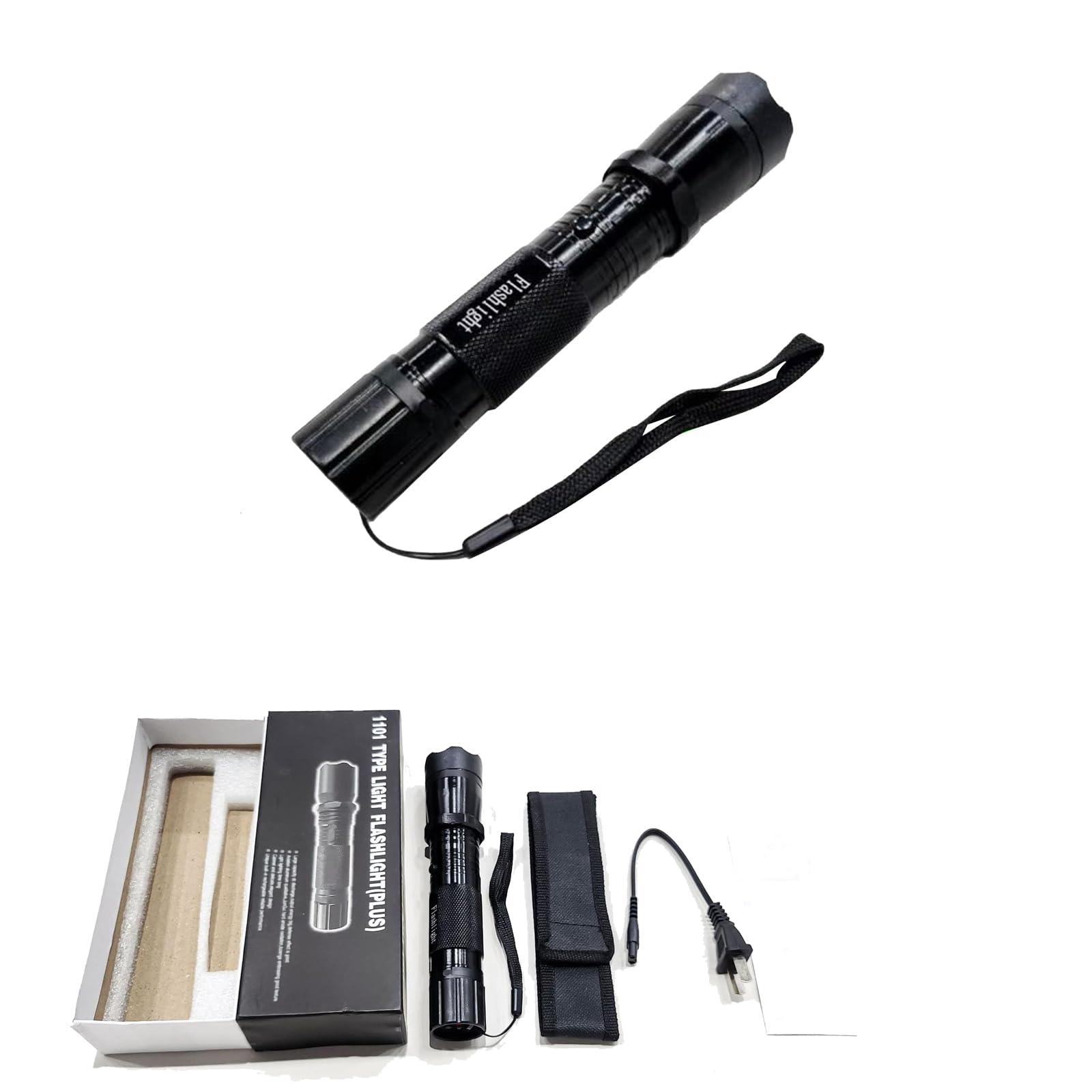 2025 Gootatic Voltguard V95 Stun Torch, The Ultimate Survival Flashlight, USB Power in, for Camping, Fishing, Car Essentials and Survival Kits (Black-1 pcs)