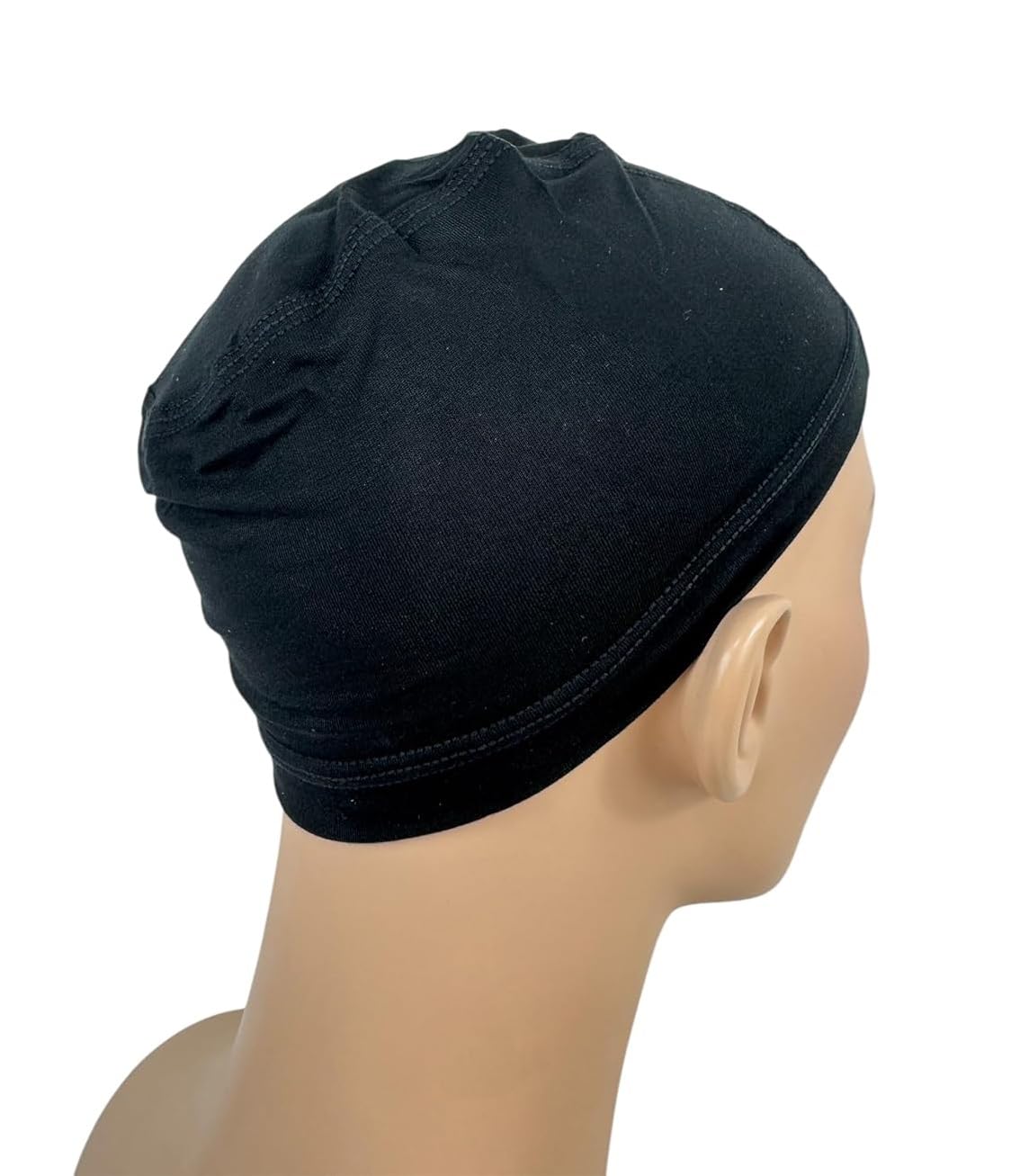LUTTMANN ® Bamboo Wig Cap Head Protection Base Cap in Black, Can be Worn Under Real Hair Wigs, Synthetic Hair Wigs