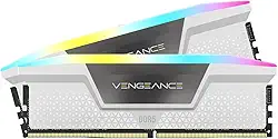CORSAIR Memória Vengeance RGB DDR5 RAM 32GB (2x16GB) 6400MHz CL36-48-48-104 1,35V Intel XMP Desktop Computer Memory - Branco (CMH32GX5M2B6400C36W)