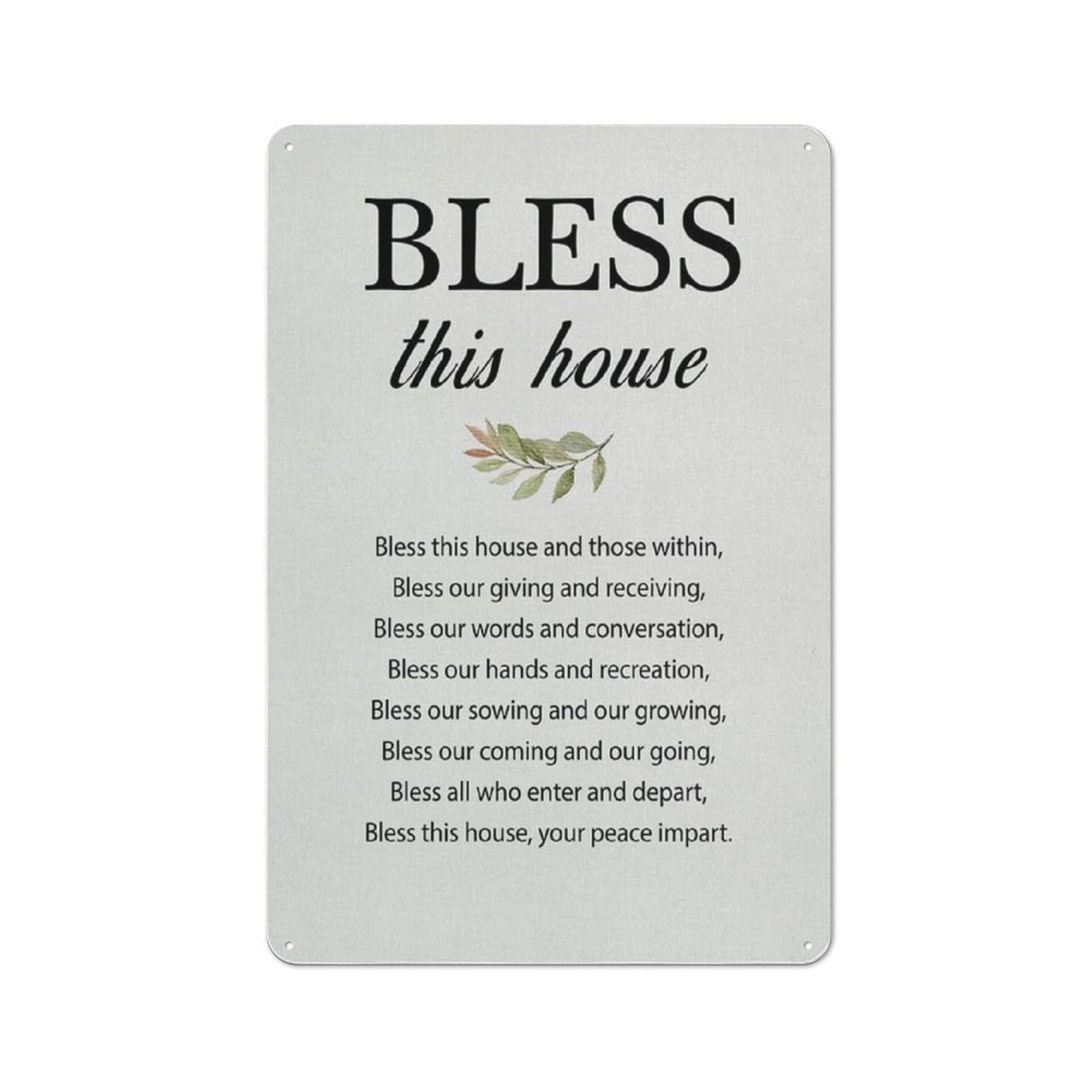 Jaesxxco Tin Sign3 Metal Posters Metal Signs Motivational Vintage Tin Signs Bless This House And Those Within Bless Our Giving Print Inspirational Painting For Home Kitchen Bathroom Parlor Wall Decor 5.5X8 Inch