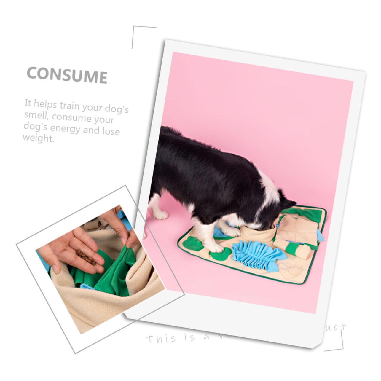 LIOOBO Hundefuttermatte mit Realistischem Design aus Polar Fleece und Aufmerksamkeit zur Energieverbrauch für Hund und Katze Geeignet