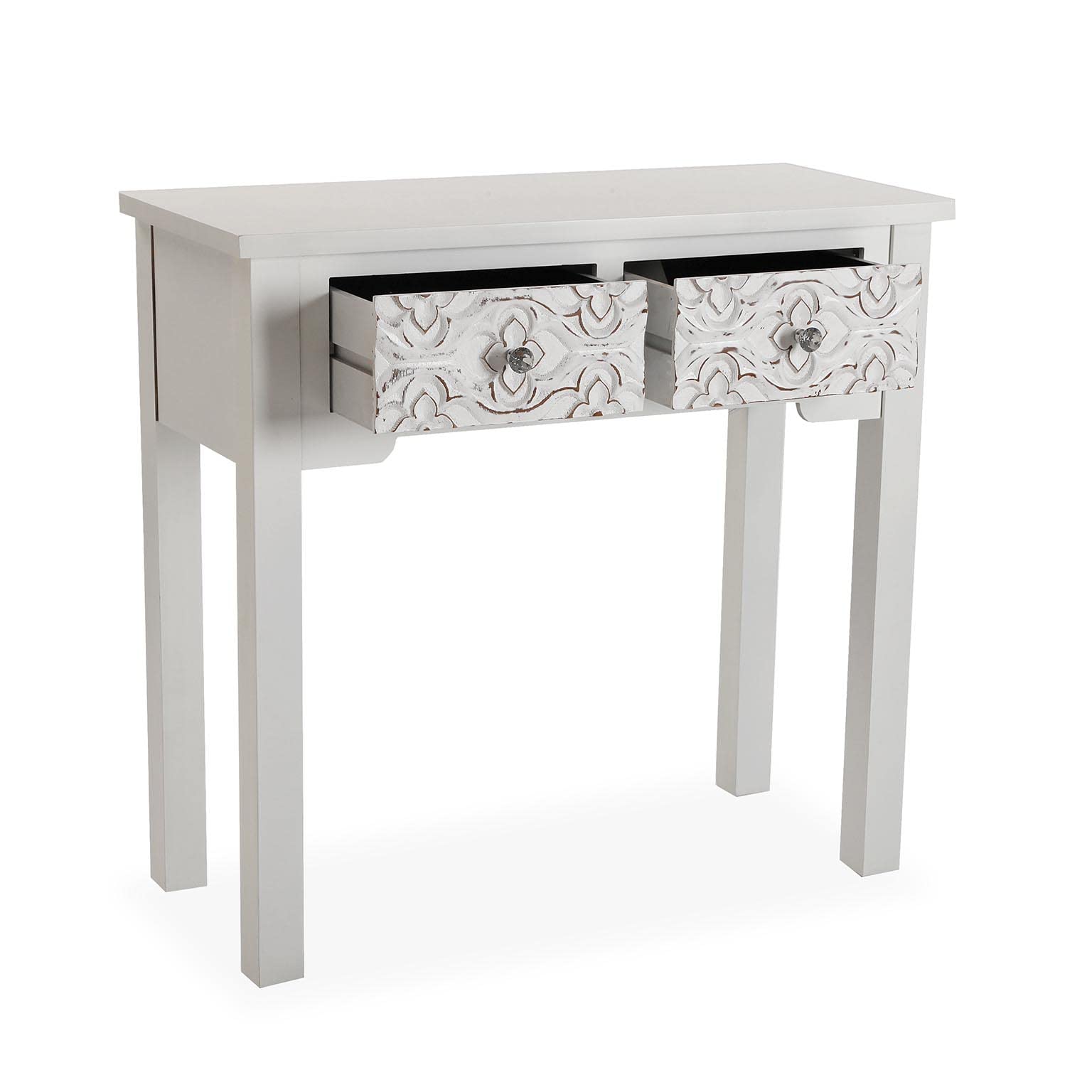 Consolle Ingresso Cagliari 80x80cm Legno Dorato | Con Cassetto