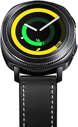 Miniatura 6 de WOLLPO Correas de reloj inteligente, pulsera de repuesto de cuero, múltiples agujeros alternativos para una longitud ajustable. Correa de reloj de