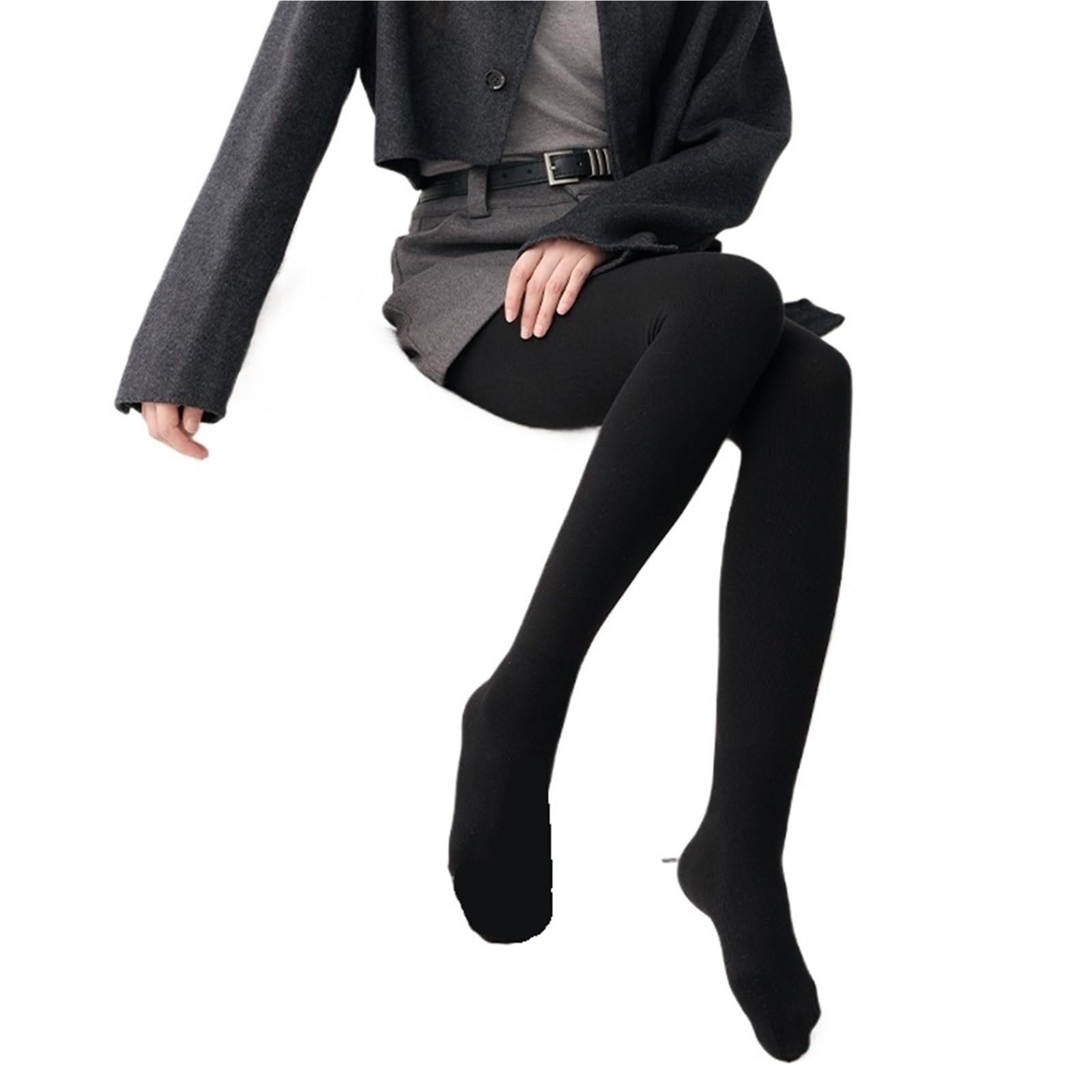 Enge Hohe Strümpfe 1 Paar Damen Gestrickte Strumpfhosen Elastische Strumpfhose Hohe Taille Streetwear Strumpfhosen Strumpfhosen