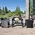 Tangkula 4 Pieces Patio Wicker Conversation Furniture Set, Patiojoy Sofa & Table Set w/4 Seats, Outdoor Rattan Sofa Set for Balcony Backyard, Wicker Chair Set with Tempered Glass Coffee Table