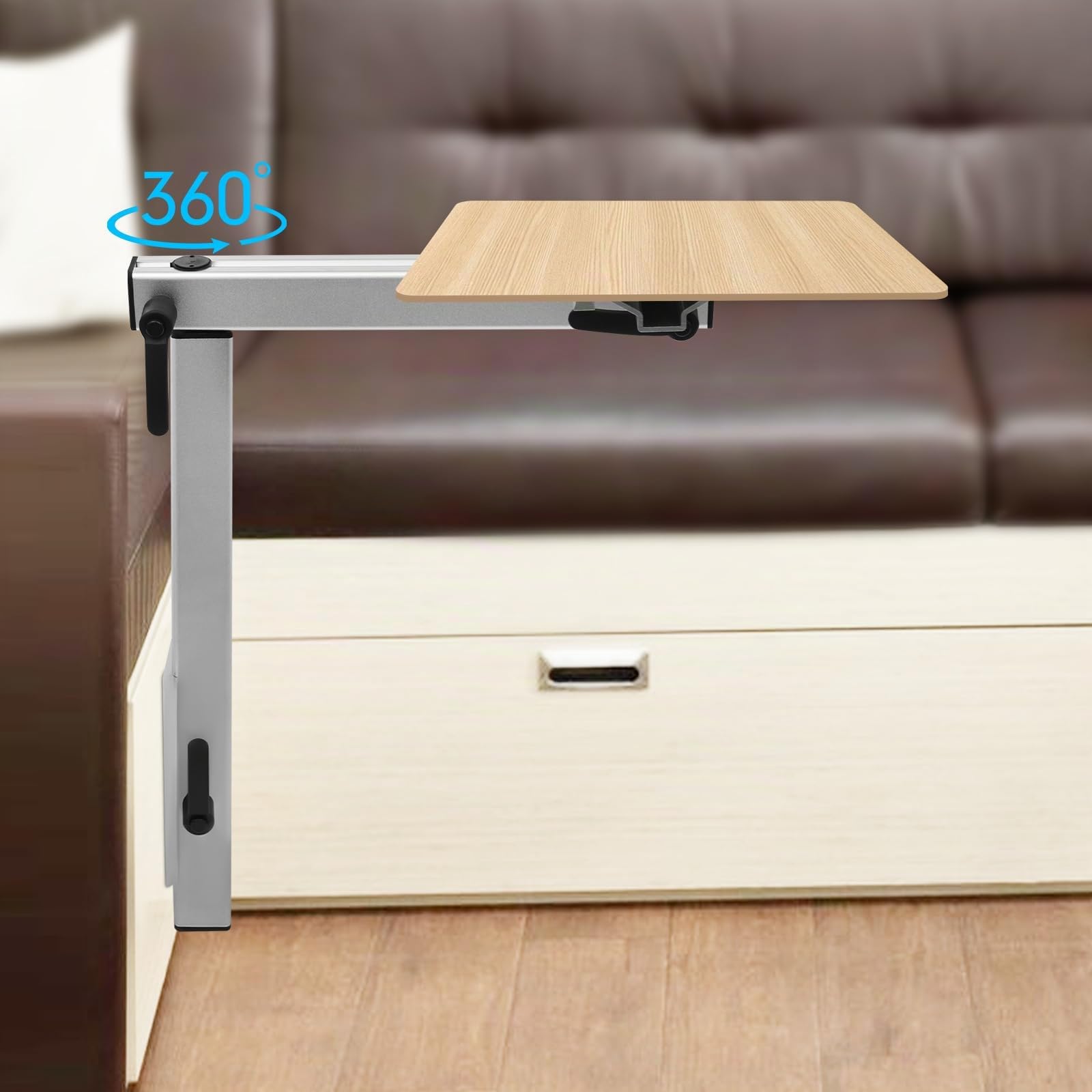 Table pivotante avec pied amovible, rotation 360°, alliage d'aluminium, kit support camion, camping-car, yacht - Charge maximale: 50 kg
