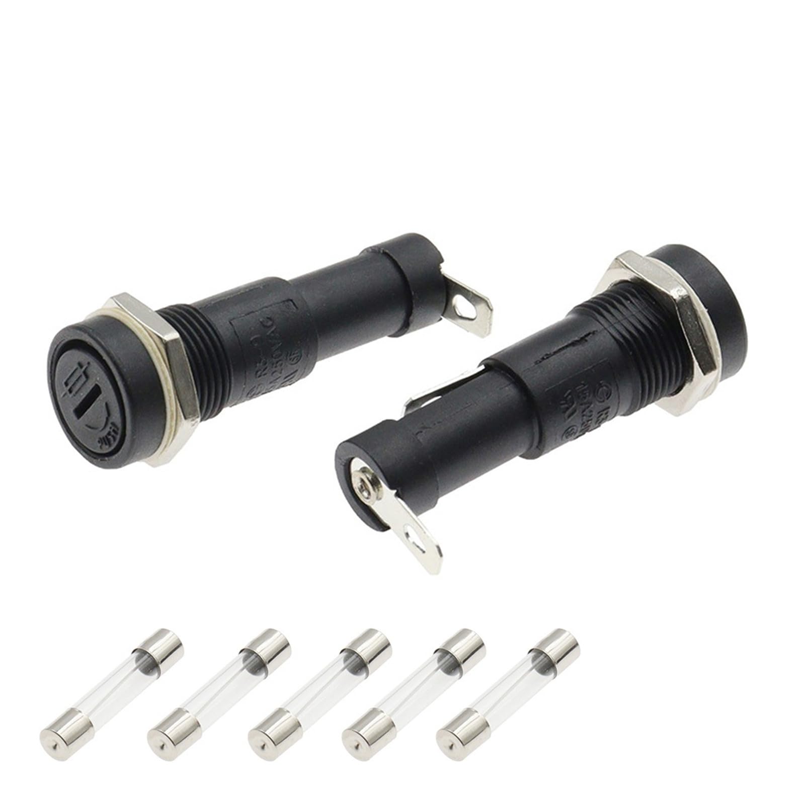 5 Pièces SCI R3-9 Support De Fusible De Châssis For Fusibles En Verre 6x30mm 15A 250V 6 * 30 Porte-fusibles(0.5A)