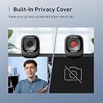 AnkerWork C310 Webcam, 4K Webcam, 12 Megapixel, AI Auto Focus, AI Framing, AI Noise Canceling Mic, Built-in Privacy Cover, and Adjustable FOV, 1080p@60FPS HDR, for Video Calls and Livestreams