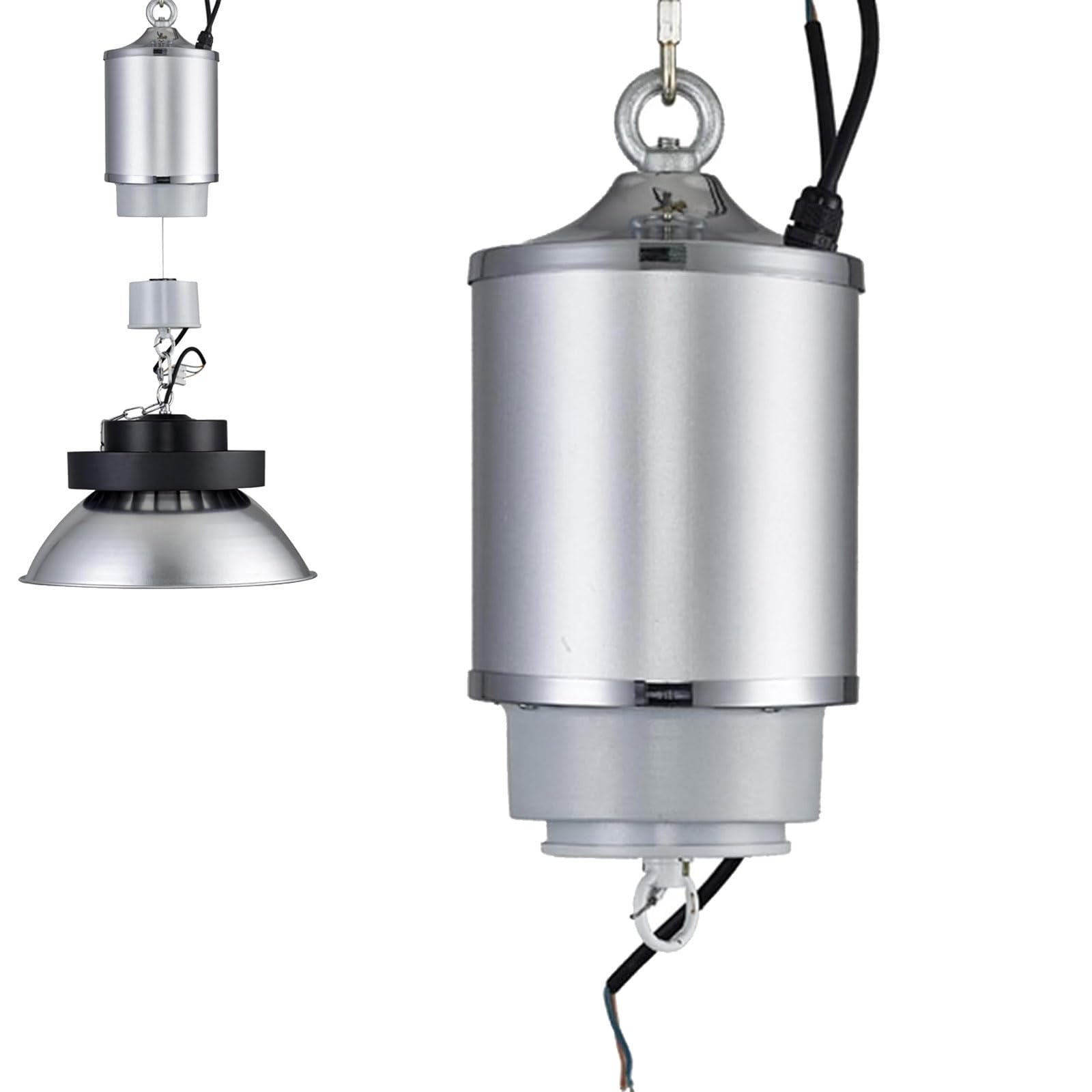 Paranco Elettrico Per Lampadari, Sollevatore Per Illuminazione Lampadari Con Telecomando, Portata 10 Kg, Altezza Di Sollevamento 15 M, Ideale Per Fabbriche, Centri Commerciali, Hotel, Pulizia E