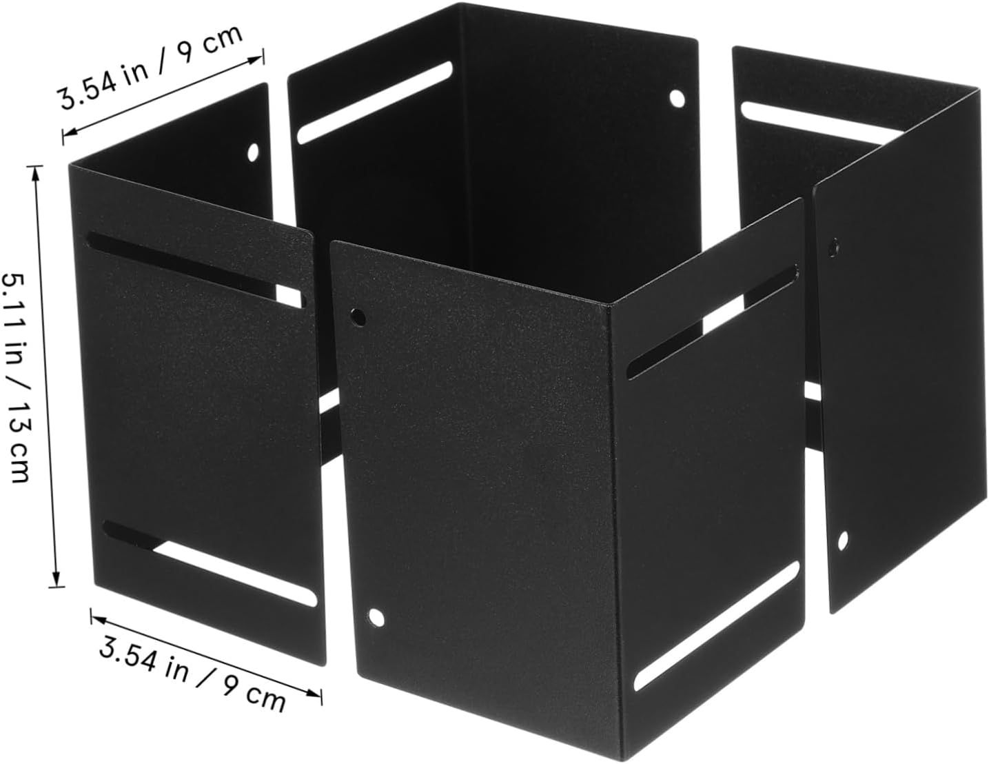 POPETPOP 1Set Adjustable Mailbox Post Protector Heavy Duty Metal Sleeve for Garden Fences and Mailboxes Easy Installation Versatile Design Robust Protection for Various Post Black