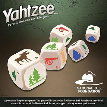 YAHTZEE National Parks Travel Edition | Classic Yahtzee Dice Game with a National Parks Theme | Perfect Travel Game for Families | Celebrate US National Parks Service