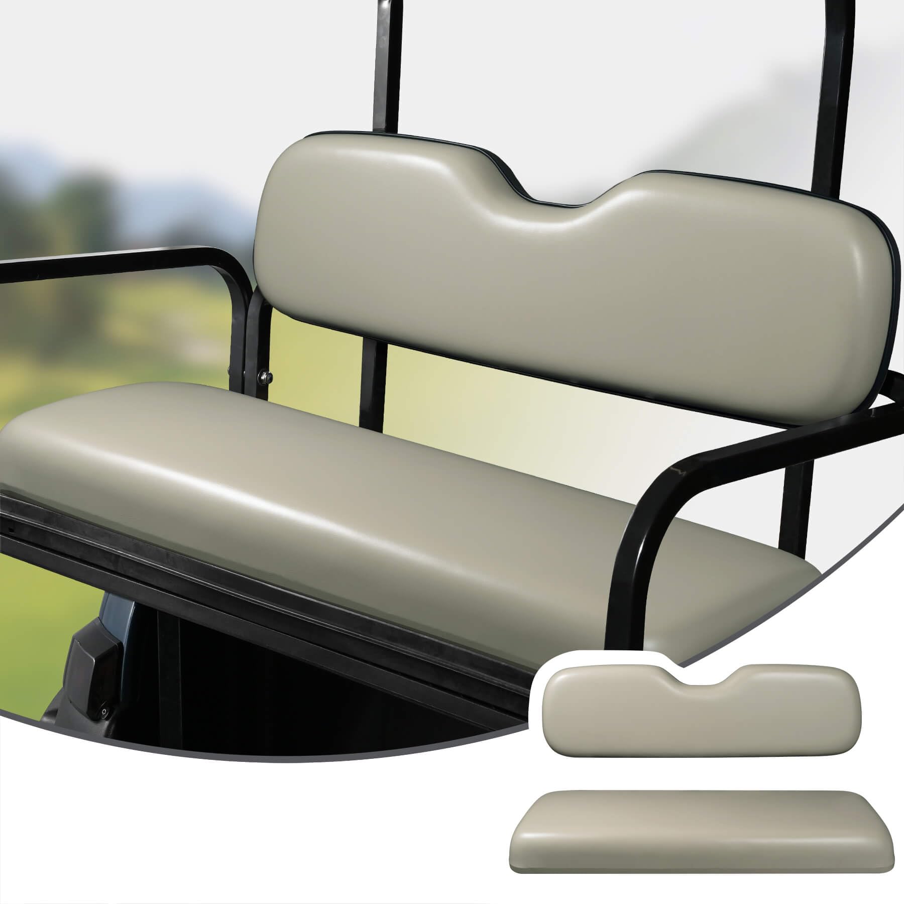 NOKINS Universal Golf Cart Rear Seat Replacement Cushions for Club Car EZGO Yamaha Golf Cart Back Seat