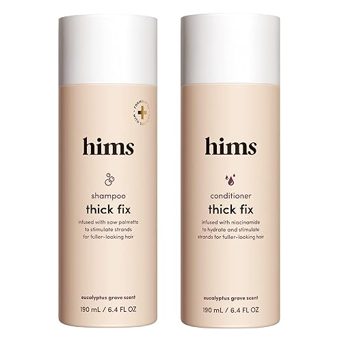 hims Thick Fix - Juego de champú y acondicionador para hombres engrosamiento hidratante reduce el desprendimiento champú y acondicionador para