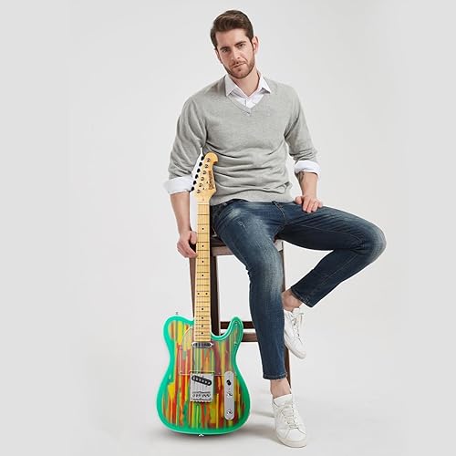 Miniatura 7 de Guitarra eléctrica principiantes principiantes adultos práctica guitarra eléctrica avanzado rendimiento conjunto profesional grade-D170 (rojo)