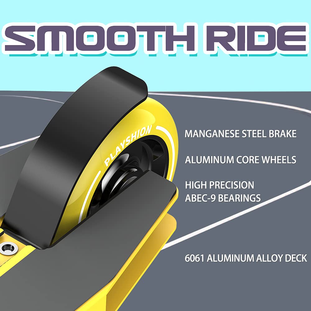 PLAYSHION Stunt Scooter Freestyle Tretroller 100mm Wheel mit ABEC 9 Kugellagern für Kinder und Erwachsene