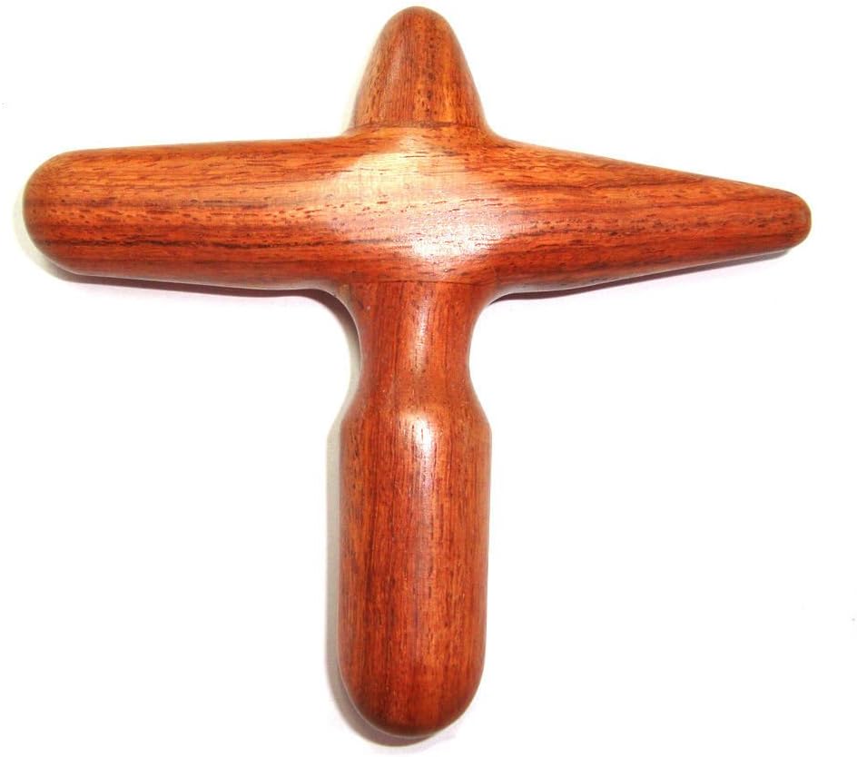 1 Cross Bar Relax Massage Tool Thai Wood Reflexology Foot Hand Sore Muscle Remedy Therapy Press Point