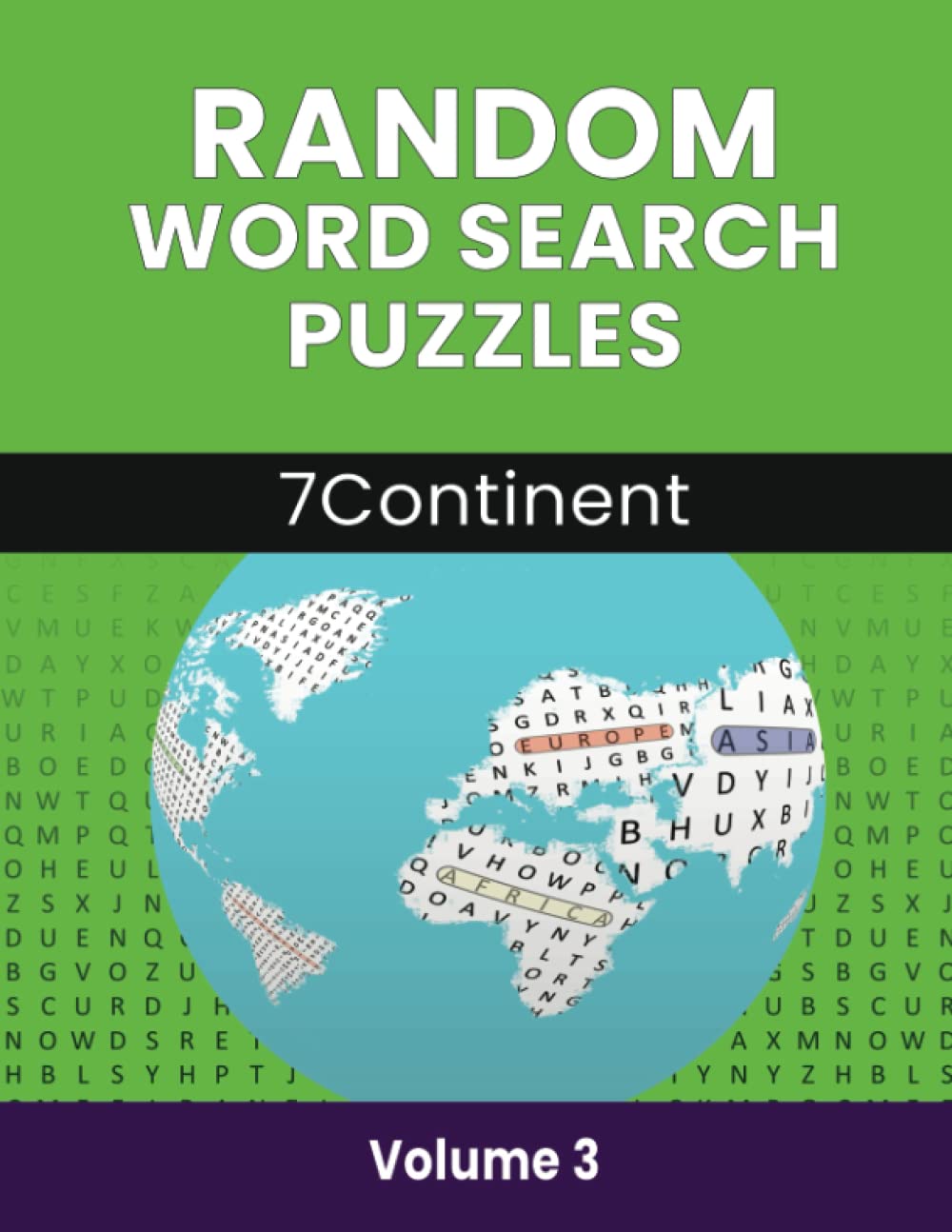 Random Word Search Puzzles 7Continent Volume 3