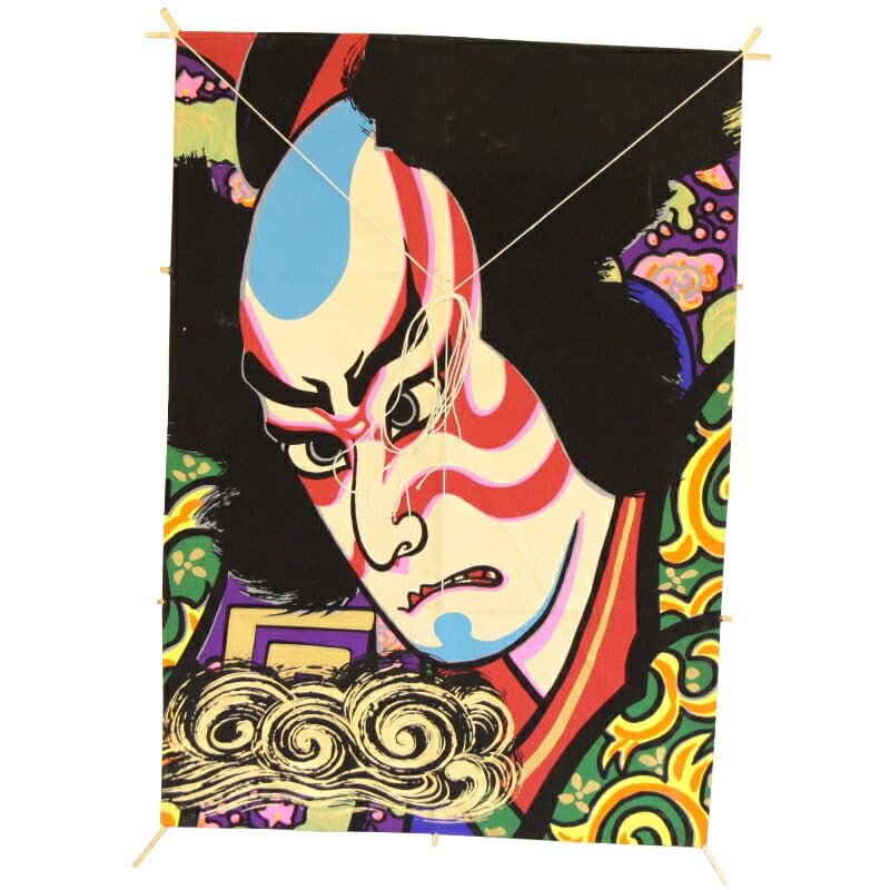 Amazon | インテリア 手描き和凧 角小凧 約縦47×横33cm ワ-7ホ 歌舞伎