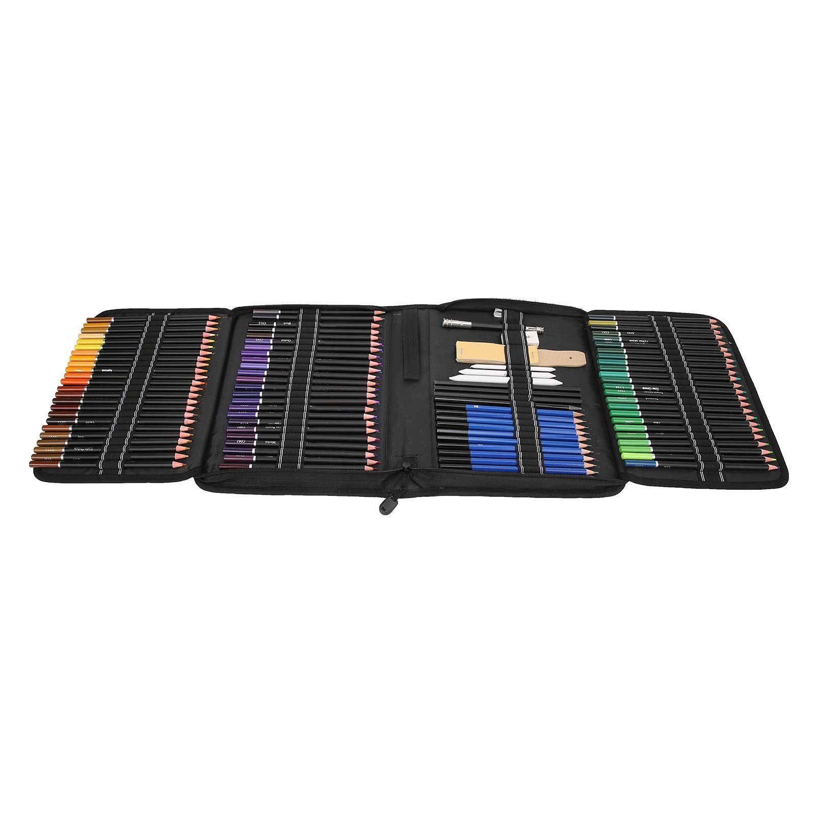 Cosiki Set di Matite Colorate da Trasporto in Tela da 120 Colori Ricchi | Anima in Tiglio e Cera, in Tela con Cerniera, Materiale Artistico, Schizzi e Pittura, Uso Professionale per Principianti