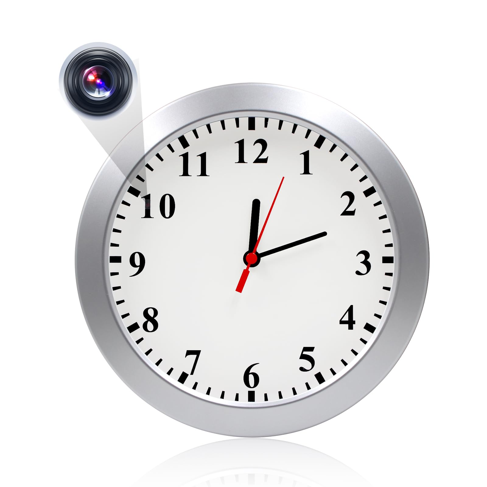 Nanny Cam 1080P HD Clock Hidden Camera Motion Detection Loop Recording Small Video Camera for Office Indoor Security