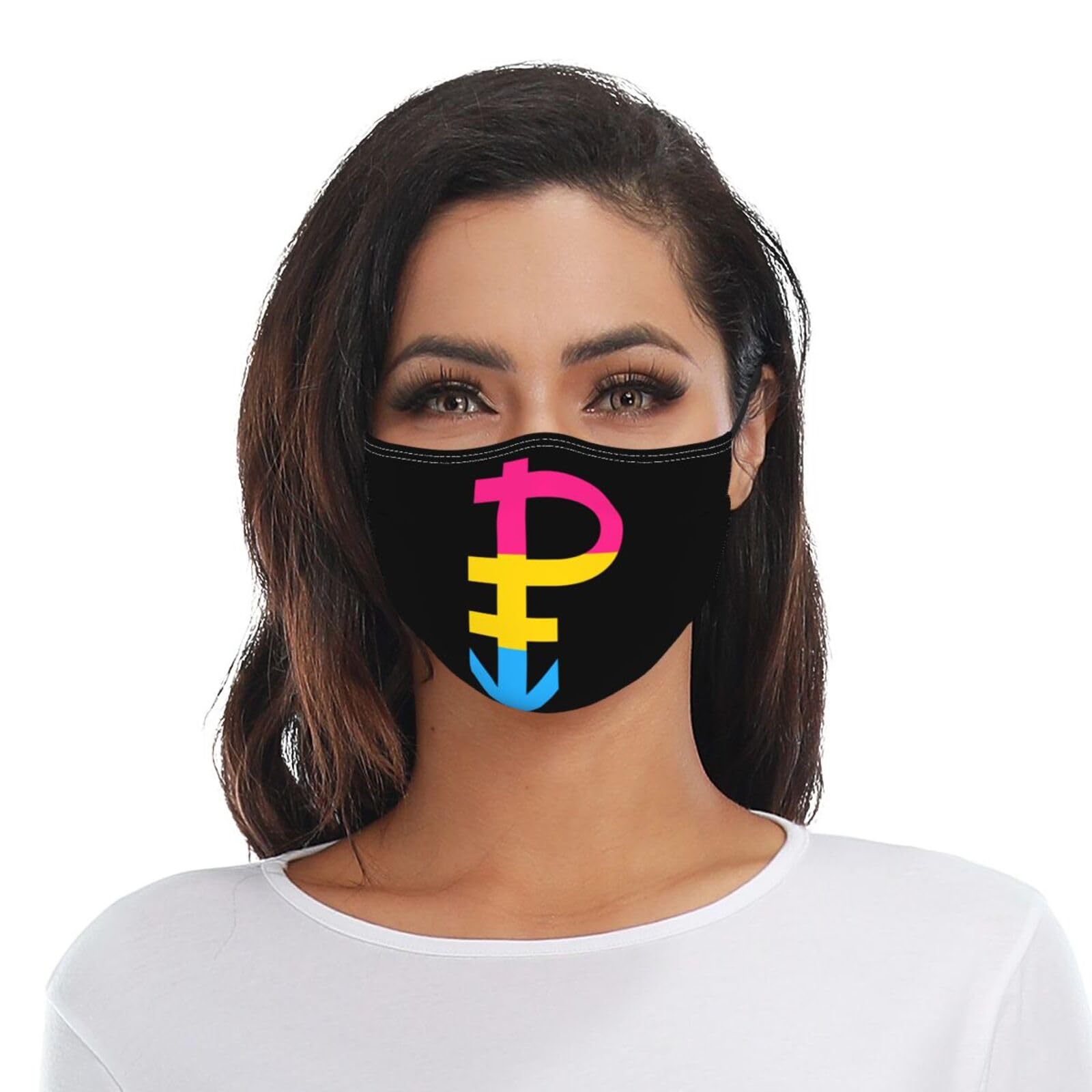 Pansexual symbol Pride Flag LGBT Adult Dust Mask Adjustable Dust Face with 2 Filter