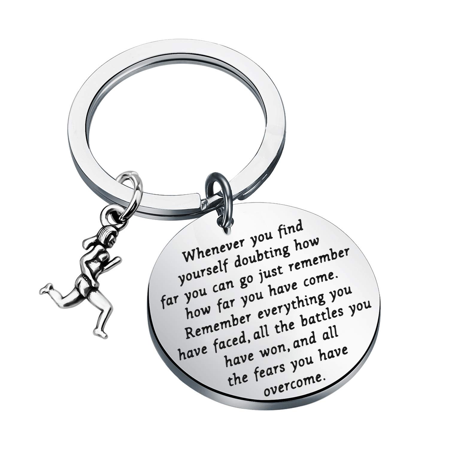 MAOFAED Running Keychain - Marathon Runner Gift, Fitness Athlete Keychain