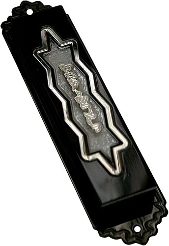 Judaica Mezuzah Shema Israel Estrella de plata de David, 5.9in de alto x 1.5in de ancho
