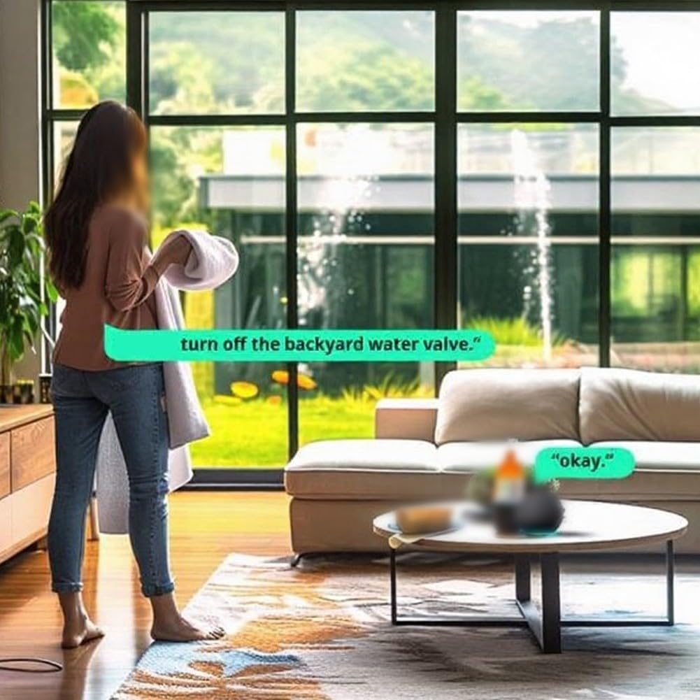FABULETTA Válvula de agua inteligente para controlador de riego automatizado Zigbee con control remoto por aplicación, temporizador de sistema de riego de jardín de plástico (SWV-BSP)