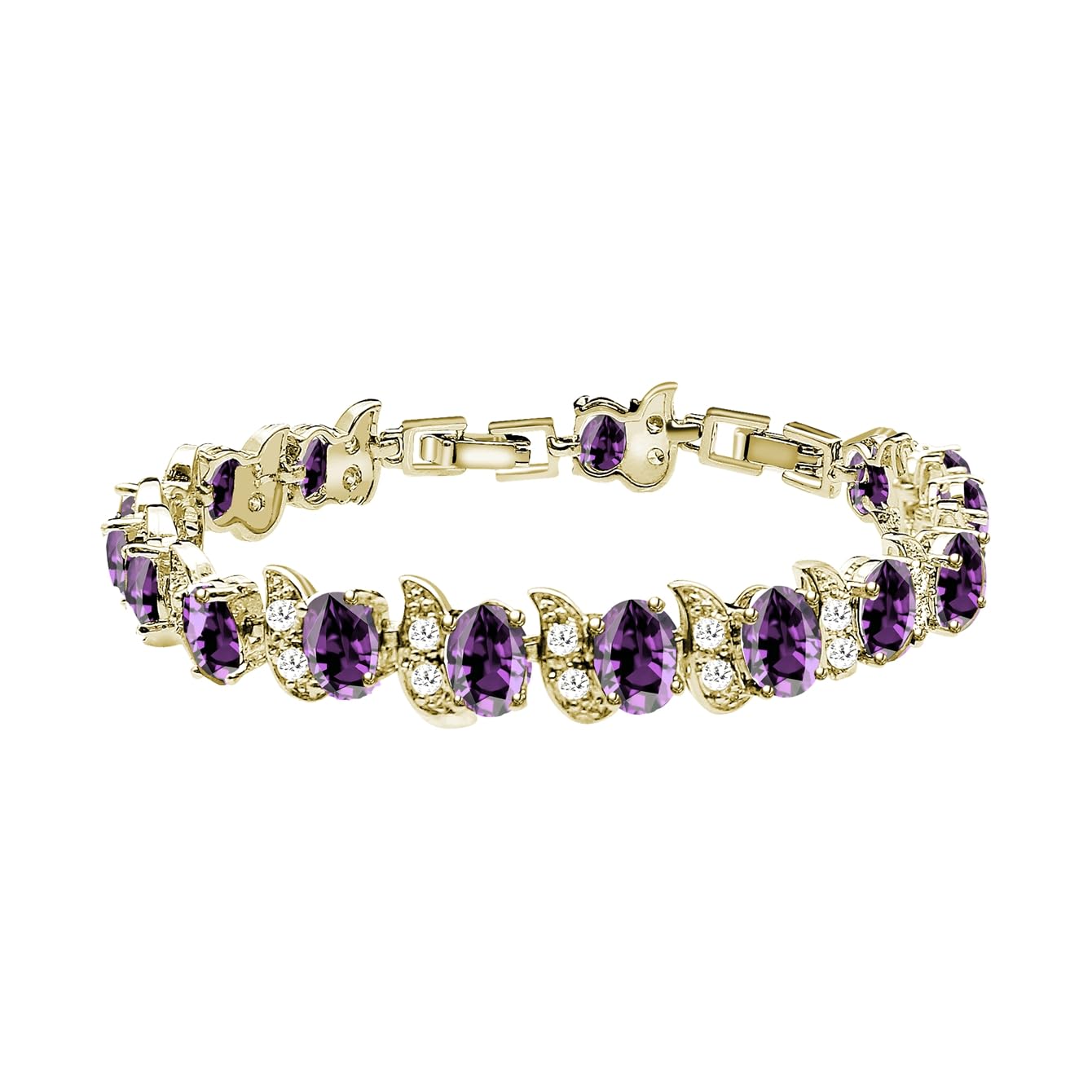 LMXXVJ Fashion Tennis Bracelet Created Emerald White Gold Plated Charm Bracelet Gifts Jewelry for Women