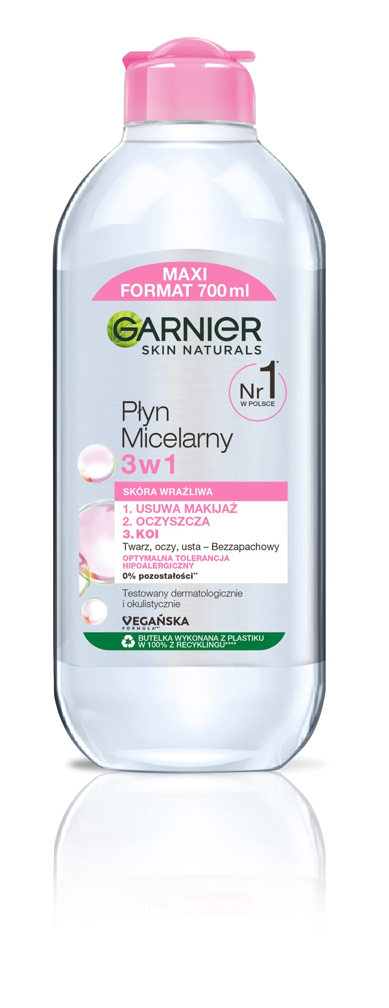 Garnier Skin Naturals Płyn Micelarny 3w1 dla skóry wrażliwej 700 ml