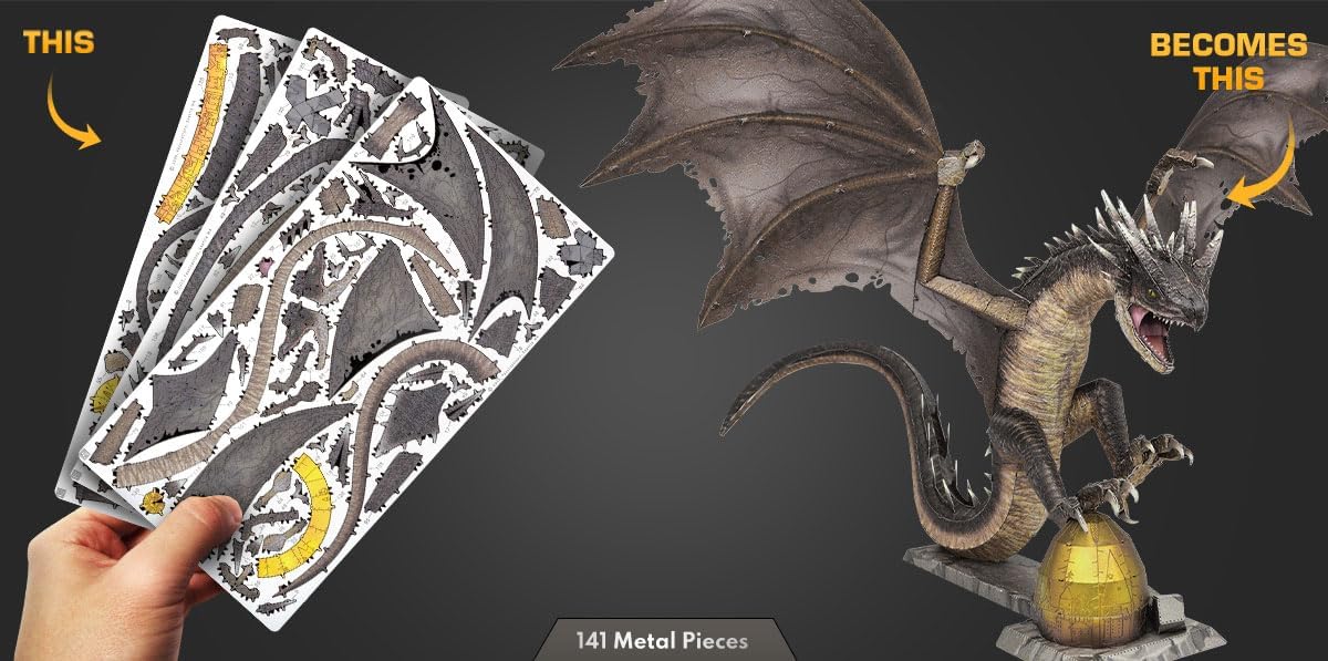 Metal Earth Premium Series Harry Potter Hungarian Horntail 3D Metal Model Kit Fascinations