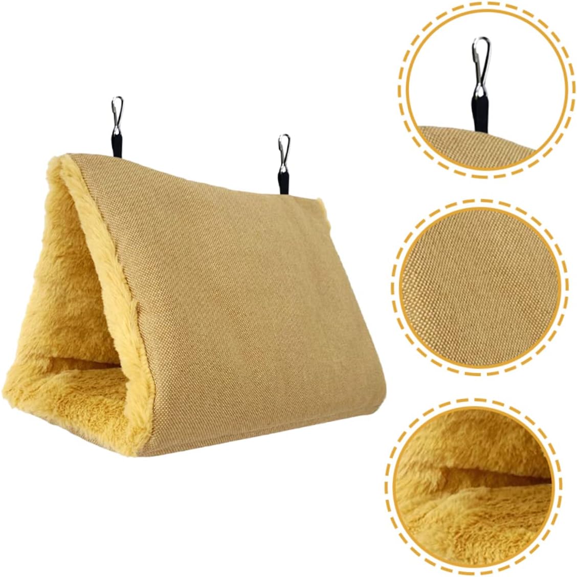 BESPORTBLE Wear-Resistant Bird Hammock Comfortable Parrot Nest for Winter Use Hanging Accessory for Small Birds for Parakeets Canaries and Larks