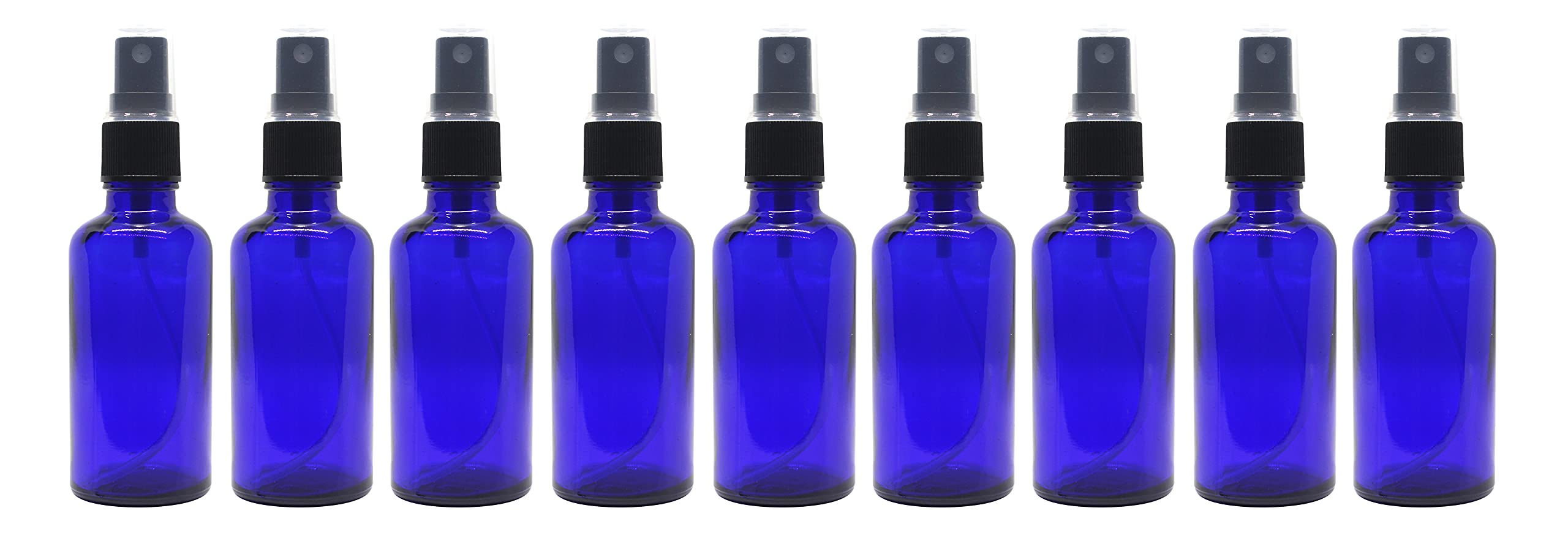 nsb herbals 50 ml Refillable Blue Fine Mist Spray Glass Bottles with Leak Proof Spray Pump for Multipurpose uses for DIY Perfume, Essential Oils, Blends, Aromatic Water, Beauty Products (Pack of 9)-image-48