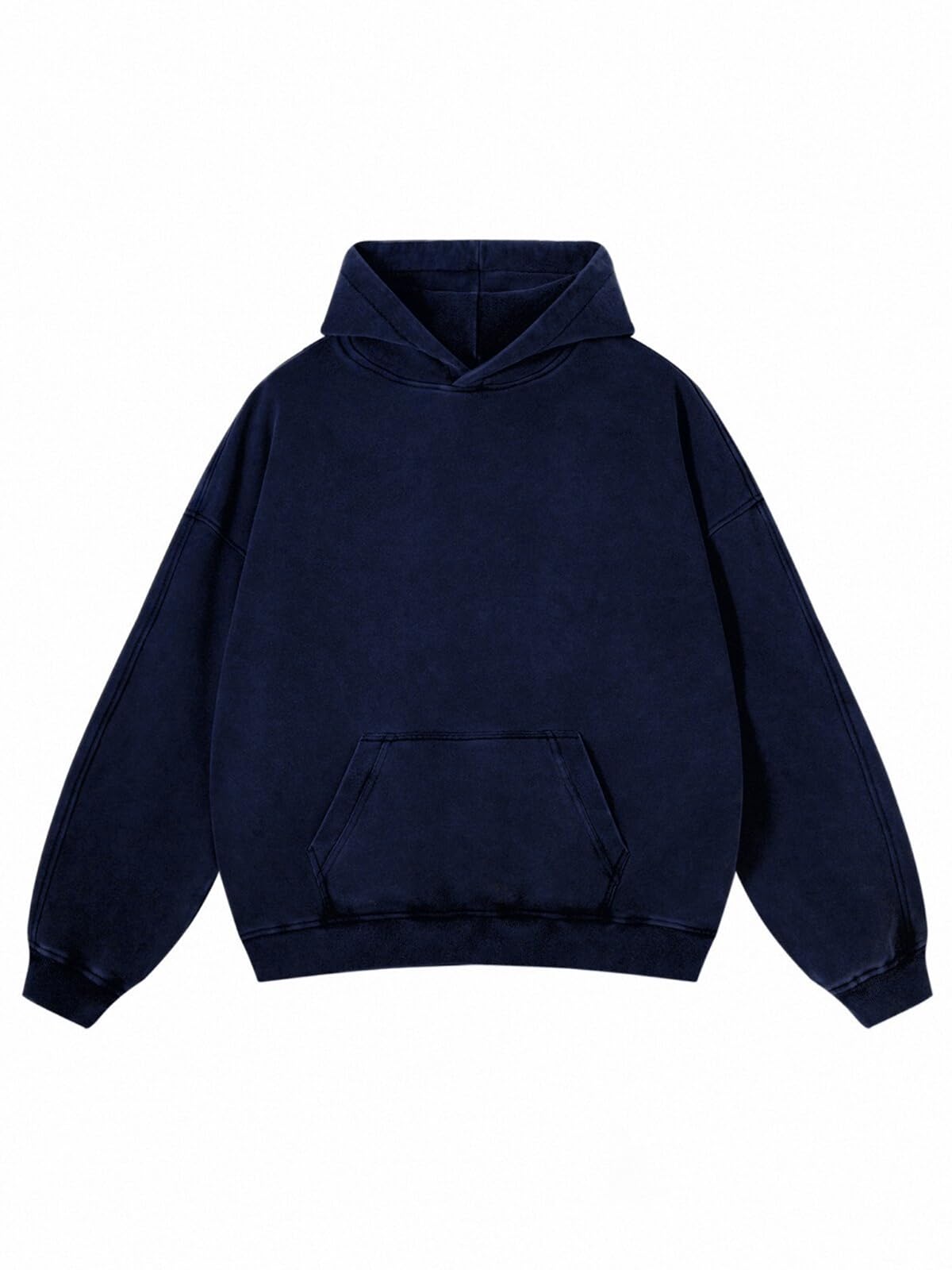 Mens Oversized Hoodies Pullover Women Fall Acid Wash Plain Preppy Hoodie Streetwear Cotton Vintage Hooded Sweatshirt