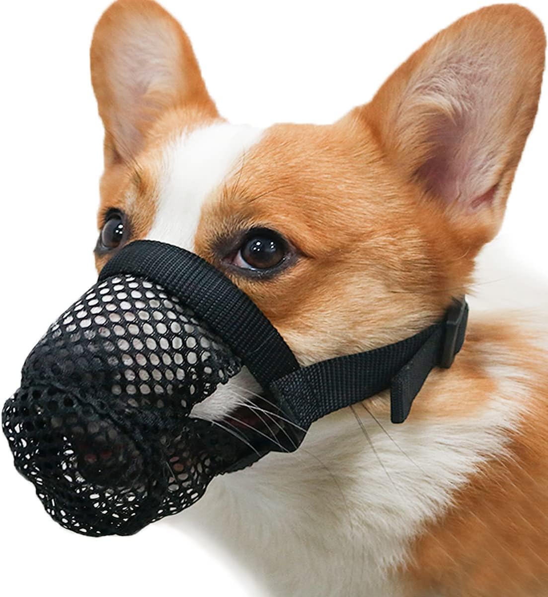 Breathable Mesh Dog Muzzle, Poisoned Bait Protective Muzzle for Dogs to Prevent Biting and Barking