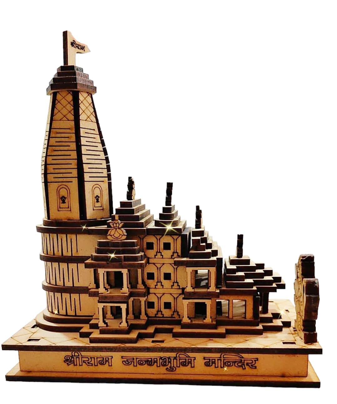 Altar Janambhoomi templo de madera Shree Ram Mandir Ayodhya para meditación en casa 1