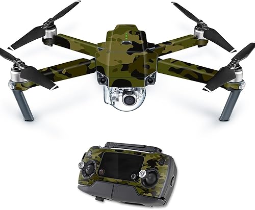 MightySkins Skin compatible con DJI Mavic Pro Quadcopter Drone - Camuflaje verde | Funda protectora de vinilo duradera y única | Fácil de aplicar,
