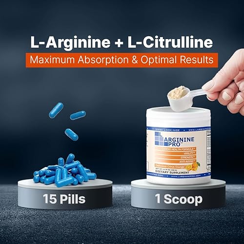 Vista 33 de L-arginine Pro, Suplemento de L-arginina - 5,500 mg de L-arginina Plus 1,100 mg de L-citrulina