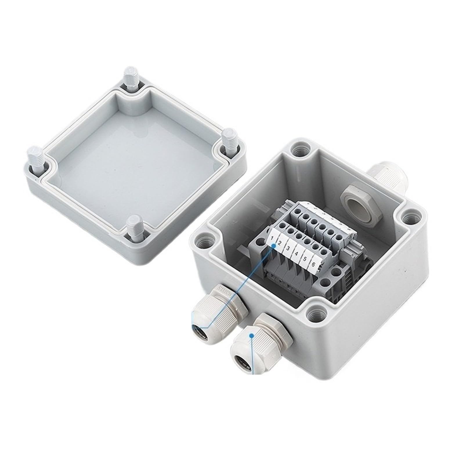 Wtukmo Cast Aluminum Junction Box Metal Button Box Power Box Aluminum Alloy Junction Box Indoor and Outdoor Waterproof Box termina UKK (Color : 2)