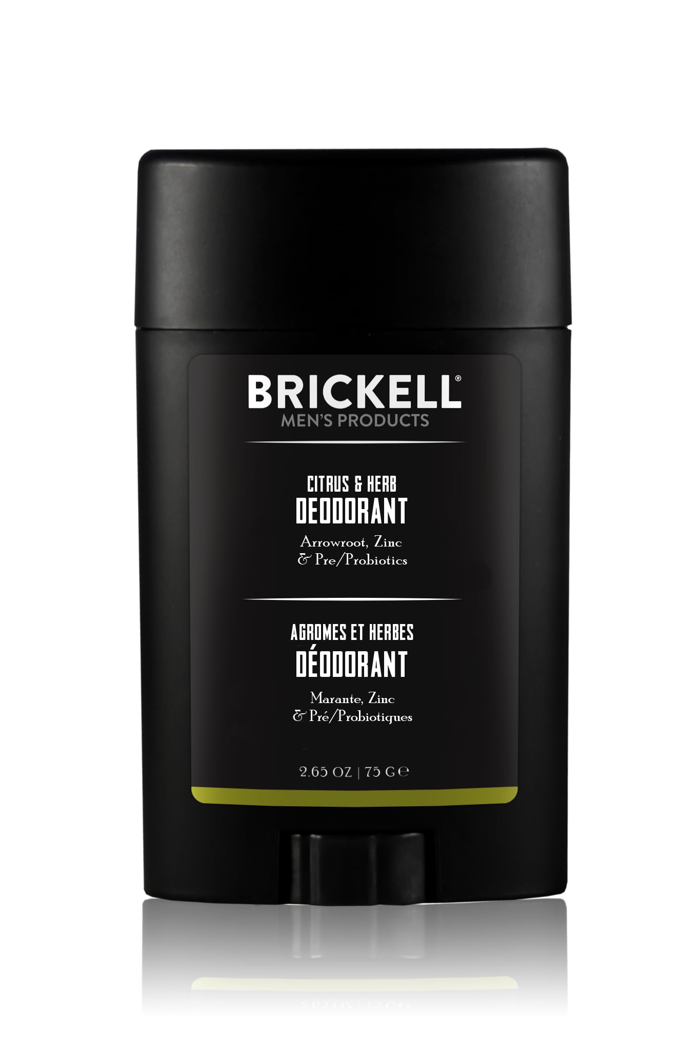 Brickell Men's Products Natural Deodorant For Men, Natural and Organic, Aluminum, Alcohol, and Baking Soda Free, 78mL (Citrus & Herb)