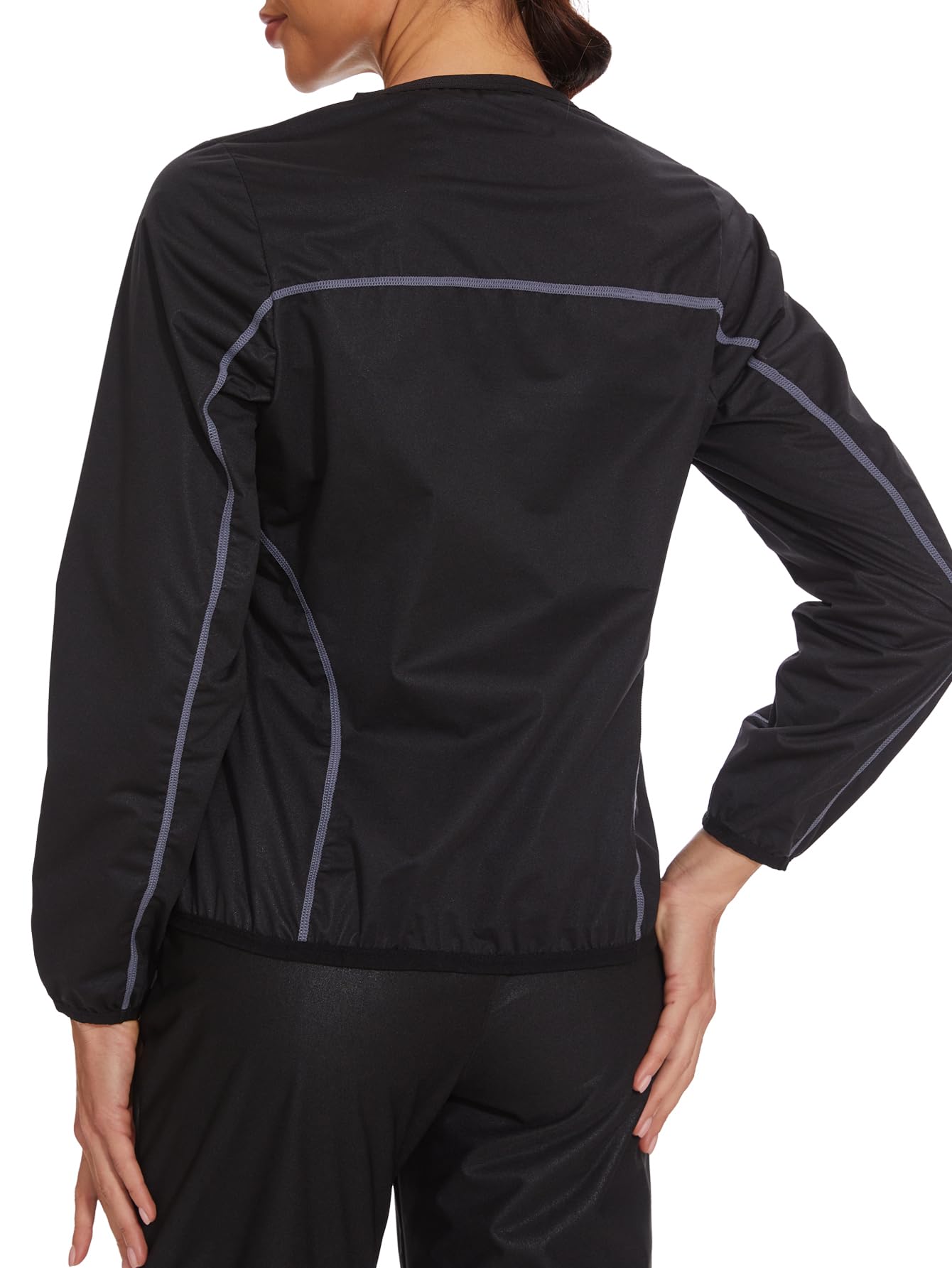 SEXYWG Sauna Suit for Women Long Sleeve Shirt Workout Jacket Shaper Sauna Sweat Suit