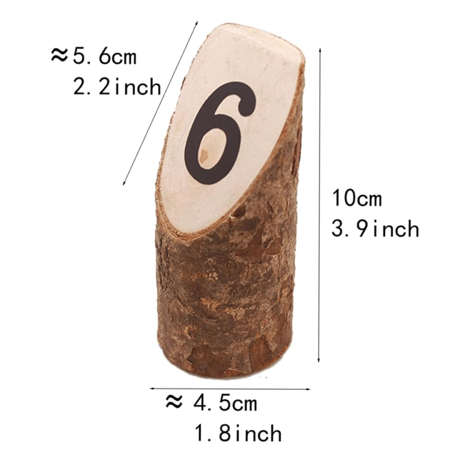 Soporte para números de Mesa de tocón de árbol, Soporte para Tarjetas de Mesa de Madera Natural, Tarjetas para Asientos de Mesa, decoración de restaurantes y Bodas