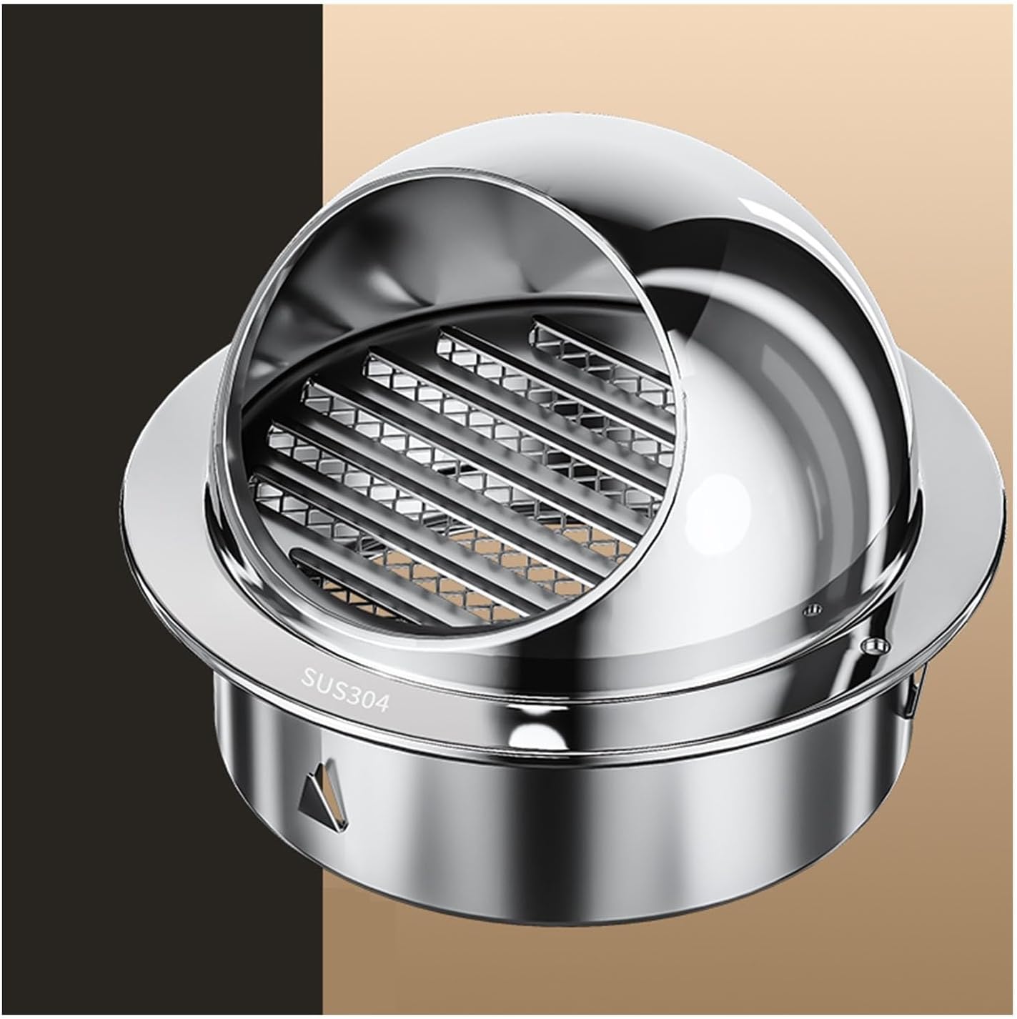 Air Vent Covers for Walls Outside, Prevents Headwinds and Rain Air Soffit Vents,Air Soffit Vents for Kitchen,with Gloves,Fly Screen and Drip Deflector,304 Stainless Steel,190mm/7.48in