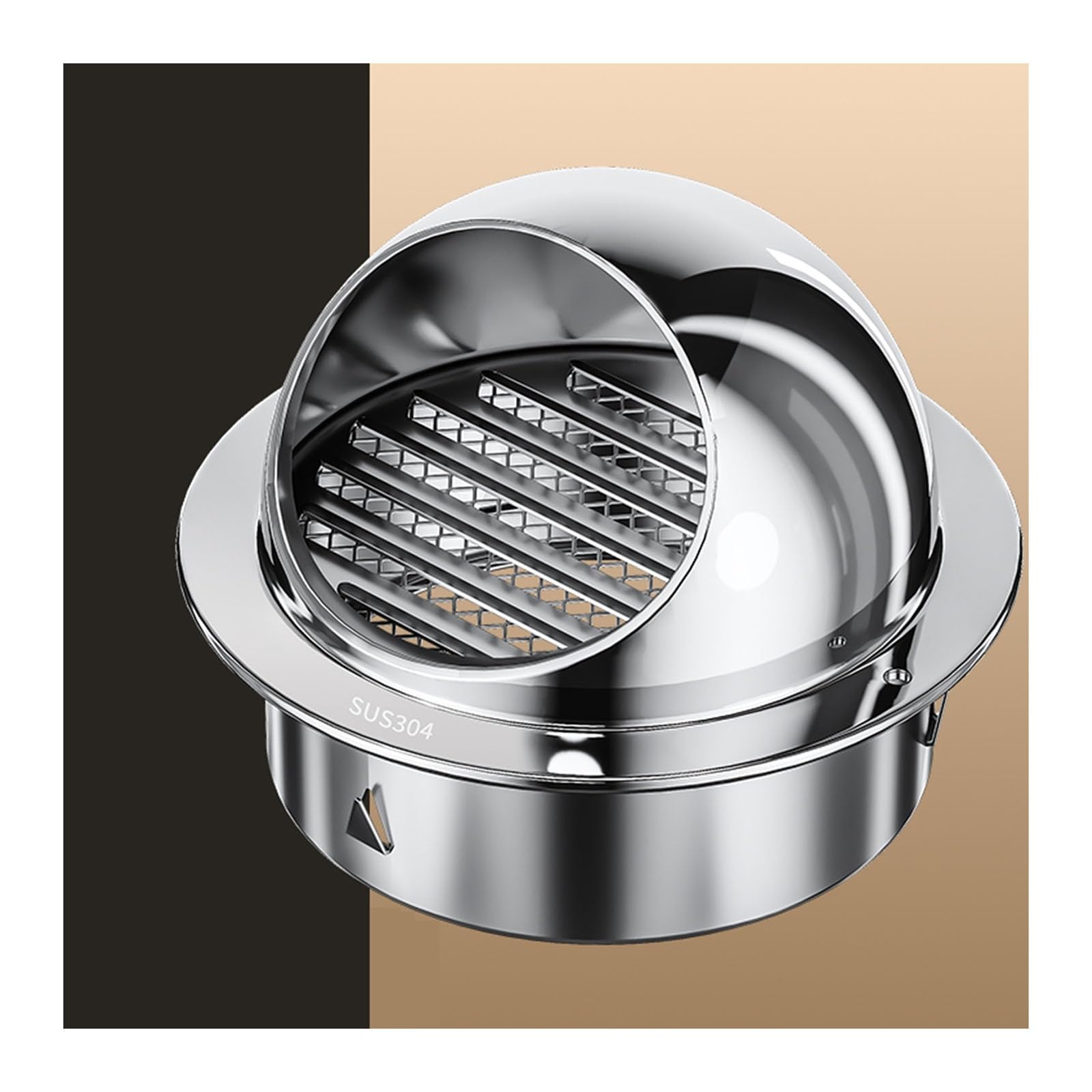 Grille D'AéRation en INOX,Grille D'AéRation Ronde，Grille D'AéRation Ronde Hotte,Sortie D'éVacuation avec Maille De Protection,Grille De Ventilation,Grille De Hotte (Size : 350mm/13.78in)